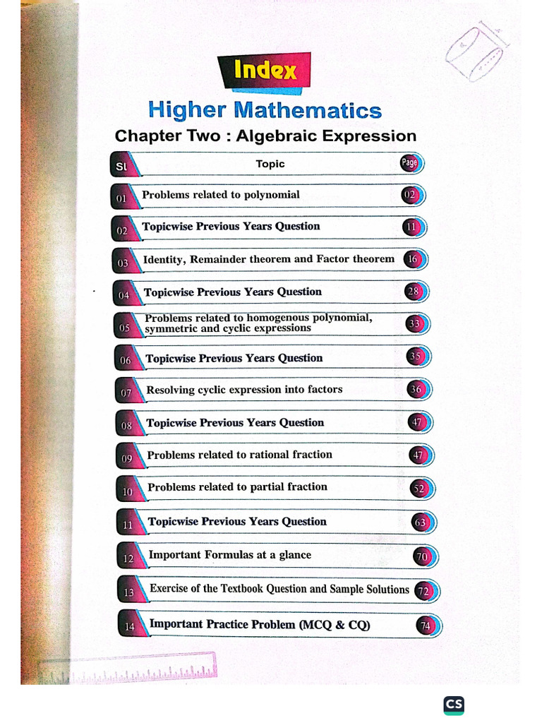 Highermath Chaoter 2 (Half) | PDF
