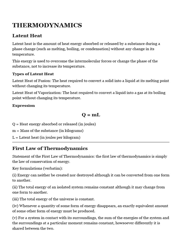 Understanding Thermodynamics Concepts | PDF | Chemical Equilibrium | Heat
