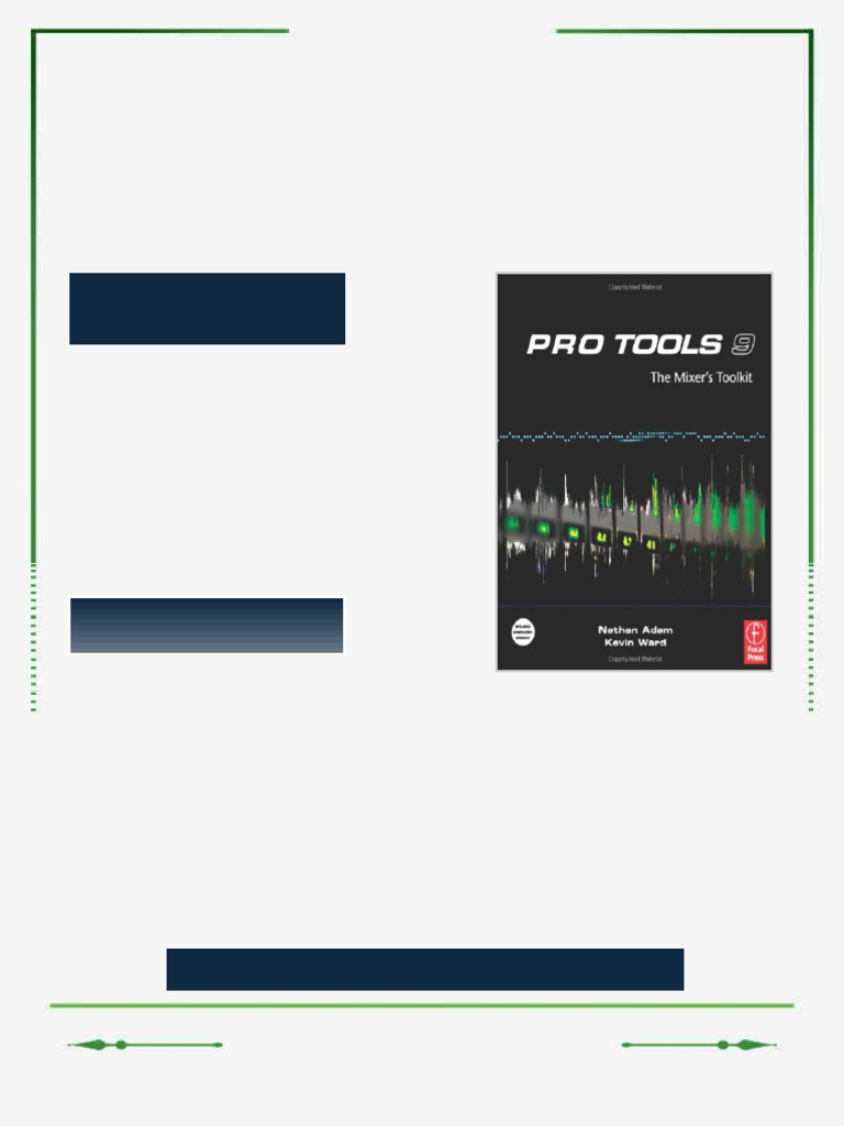 Pro Tools 9 The Mixer S Toolkit Nathan Adam Ebook Digital Package | PDF ...