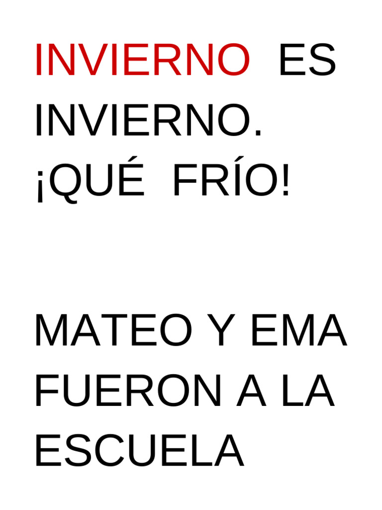 Invierno Es Invierno | PDF