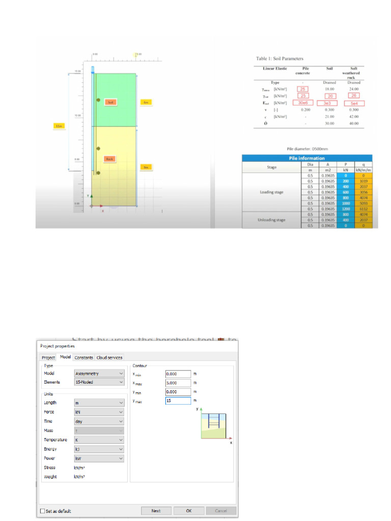 TD Plaxis SLT Pile | PDF