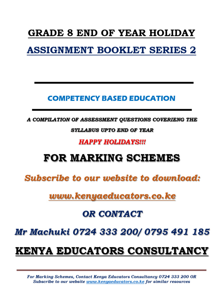 Grade 8 Holiday Agriculture Assignment | PDF | The Exodus | Book Of Exodus