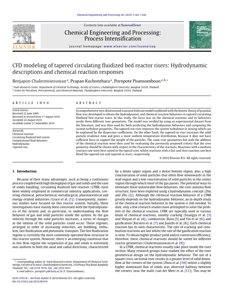 CFD Modeling of Circulating Fluidized Bed Reactors | PDF | Gases ...