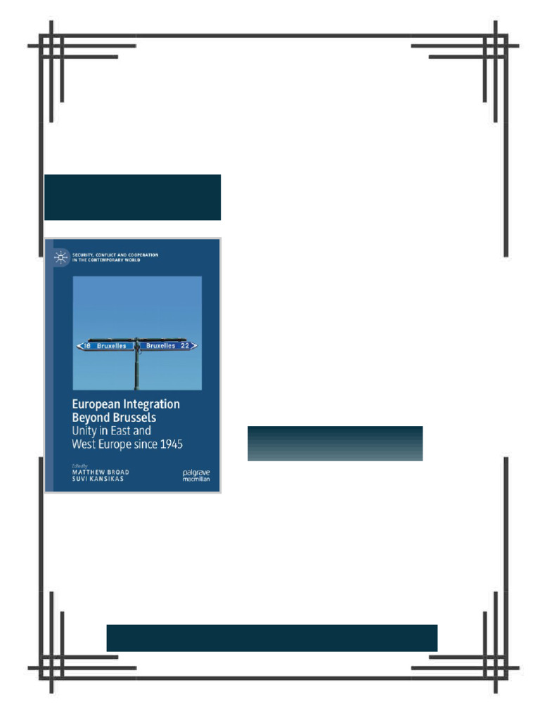 European Integration Beyond Brussels: Unity in East and West Europe ...
