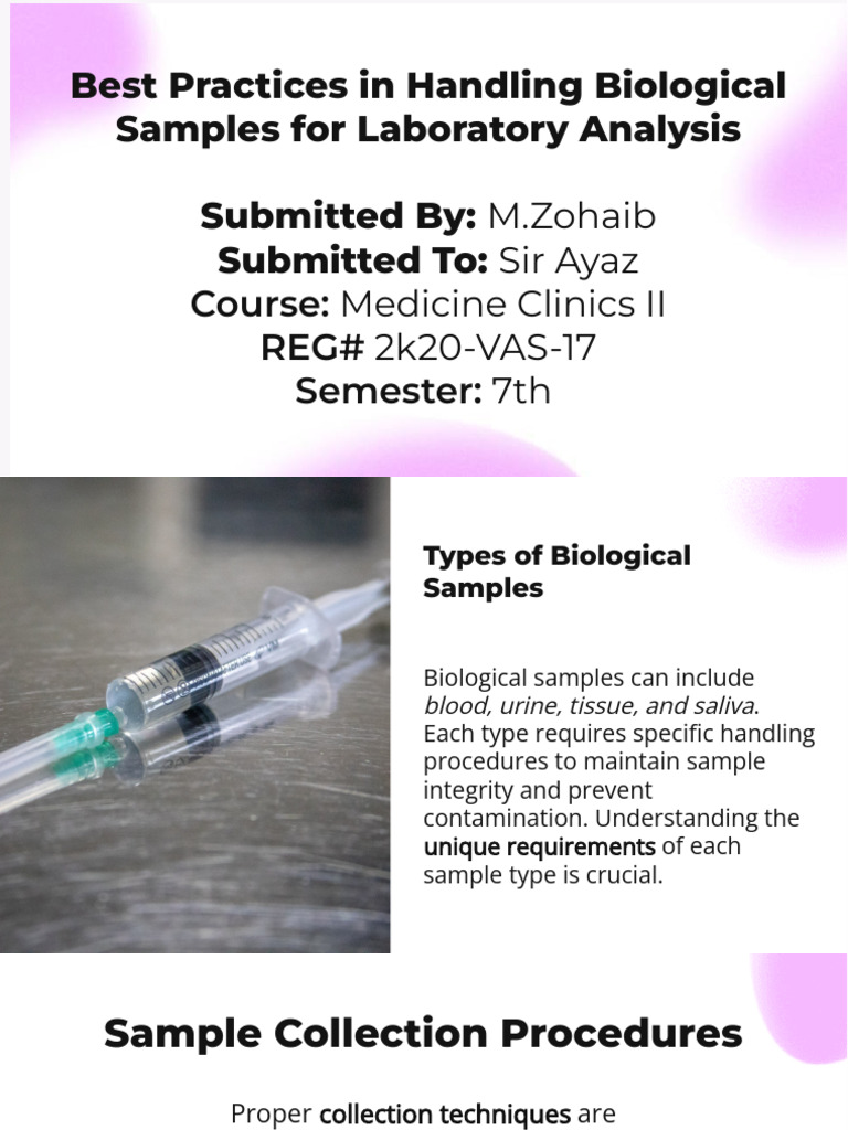 Collection and Labeling of Sample | PDF