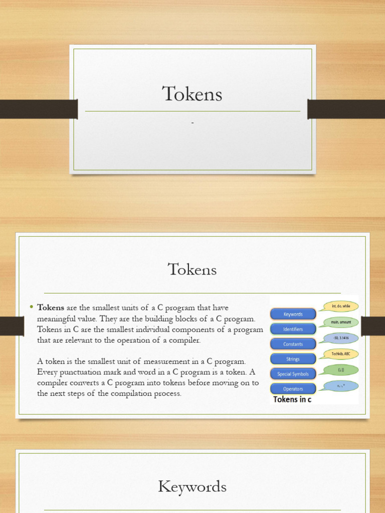 Tokens.pptx | PDF | Software Development | Computer Engineering