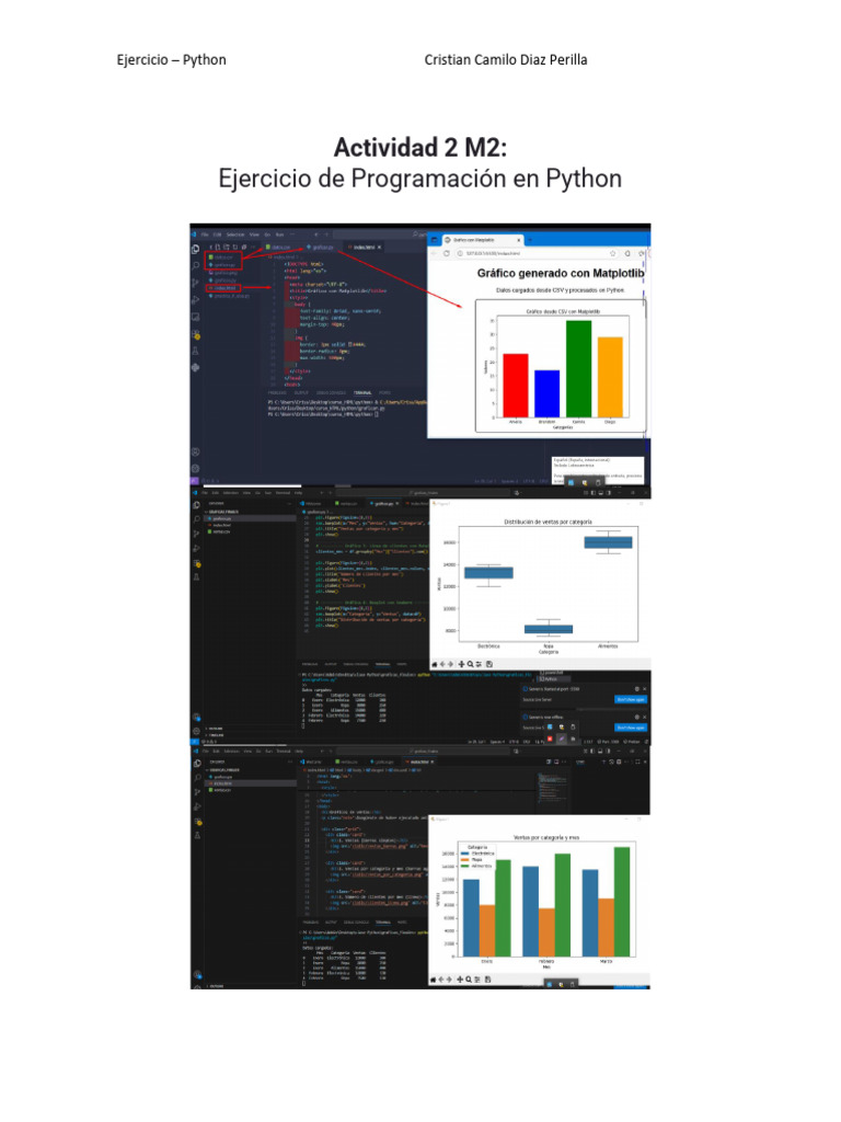 Análisis de Ventas con Python y Gráficos | PDF