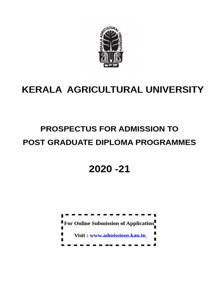 Kerala PG Diploma Admission 2020-21 | PDF | Horticulture | Psychotherapy