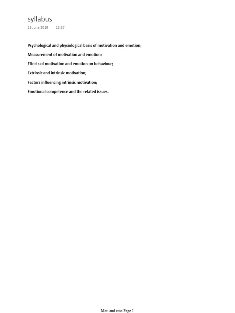 Moti and Emo | PDF | Emotions | Motivational