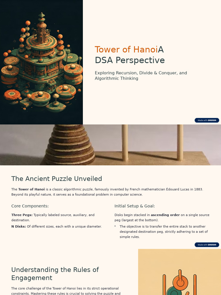 Tower of Hanoi: Recursion & Algorithms | PDF | Algorithms And Data ...