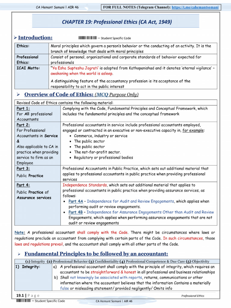 Professional Ethics Audit | PDF