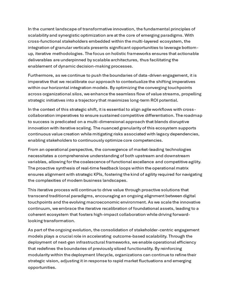 Optimizing Scalable Innovation Strategies | PDF | Agile Software ...
