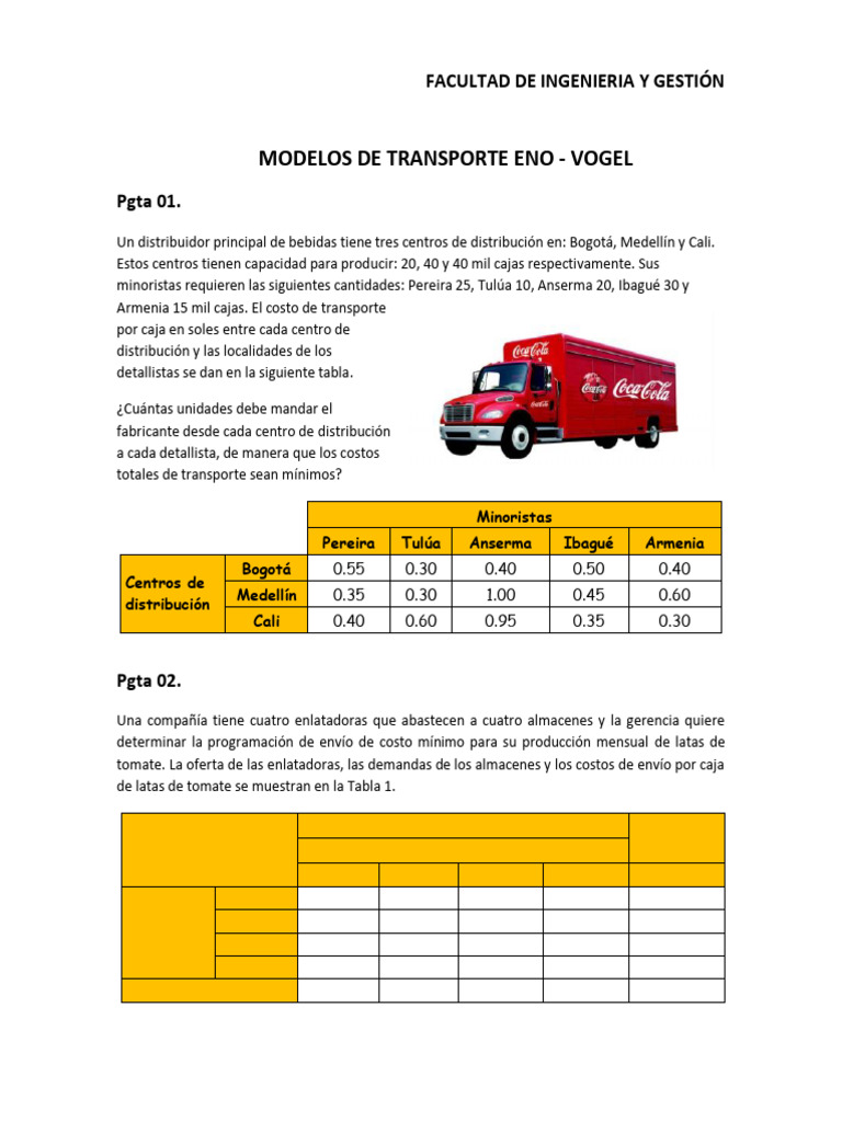 Modelos de Transporte y Optimización logística | PDF | Petróleo