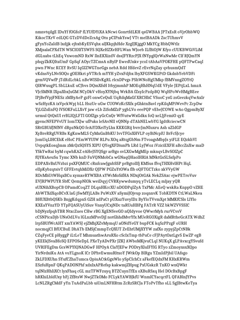 Random Character Sequence Document | PDF