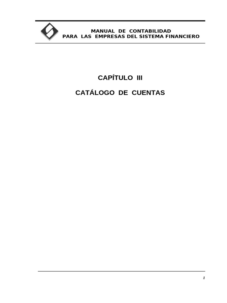 Catálogo de Cuentas Contables Financieras | PDF | Bancos | Compartir ...
