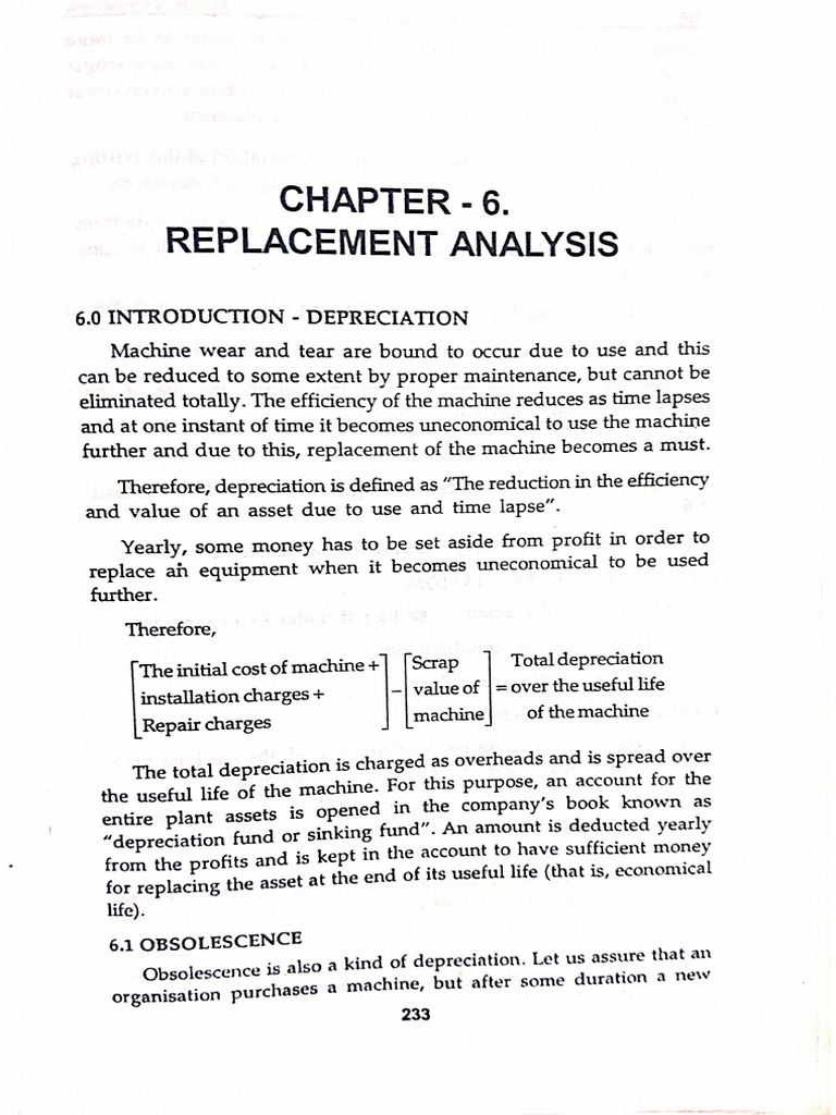 Replacement Analysis | PDF