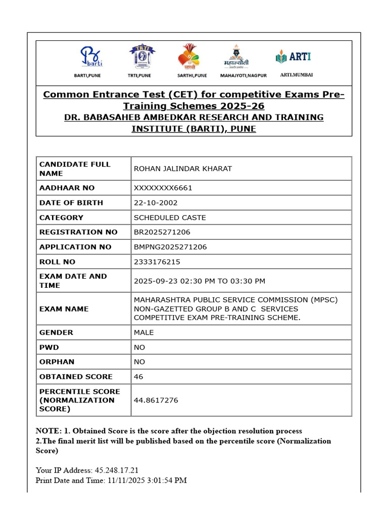 CET Pre-Training Scheme 2025-26 Details | PDF