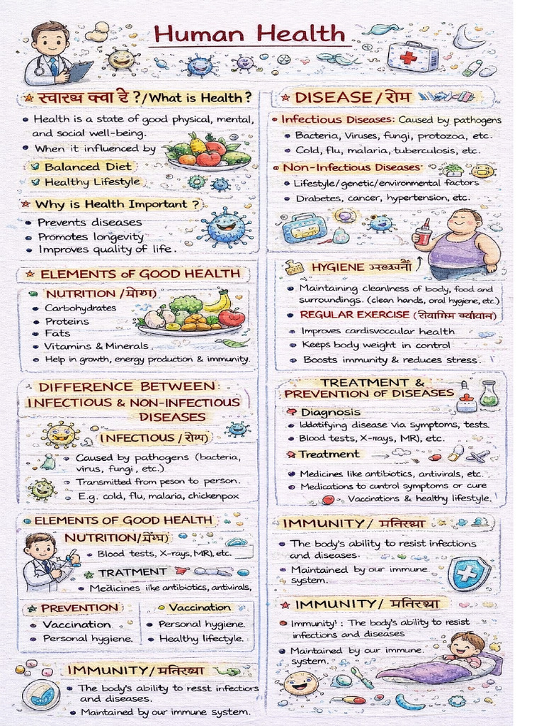 Human Health Class 12 Handwritten | PDF