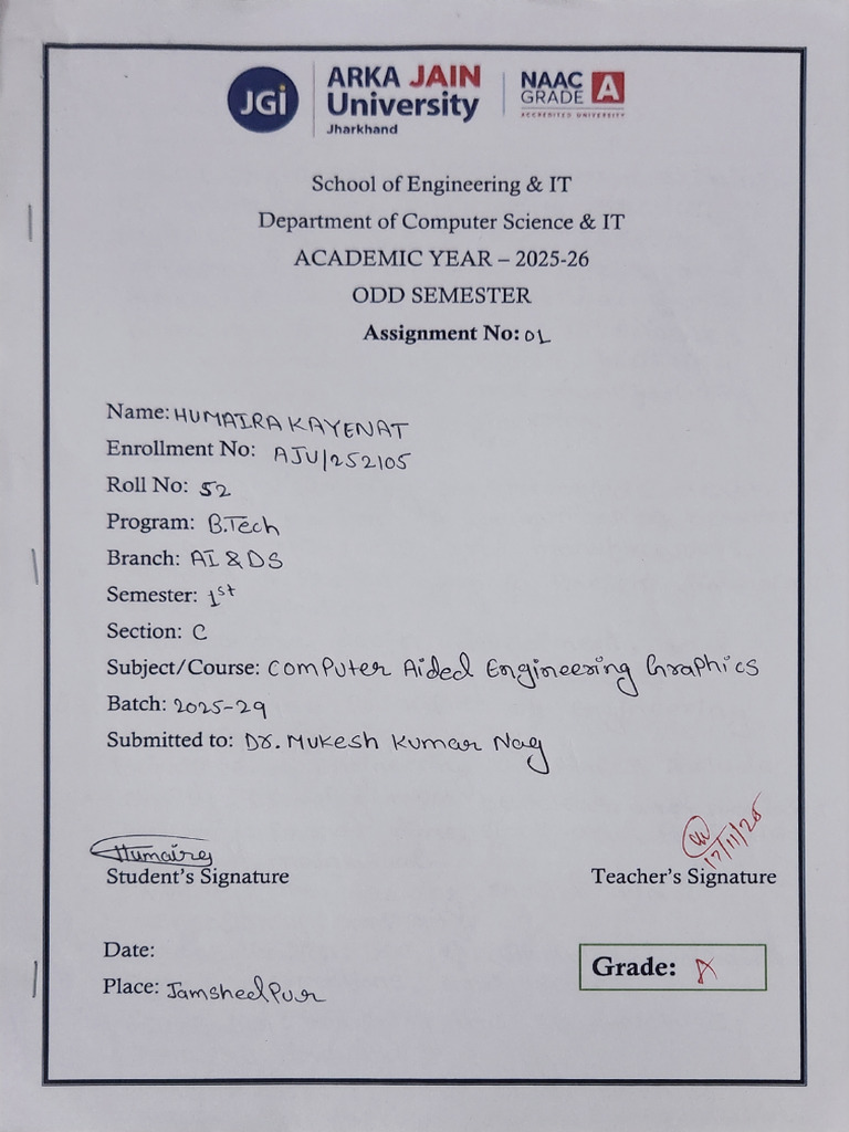 Eng Caeg Assg-01 | PDF
