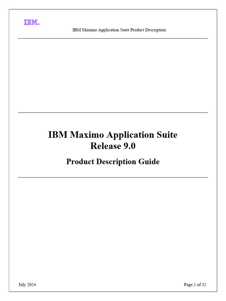 IBM Maximo Application Suite 9.0 Overview | PDF | Web Service | Json
