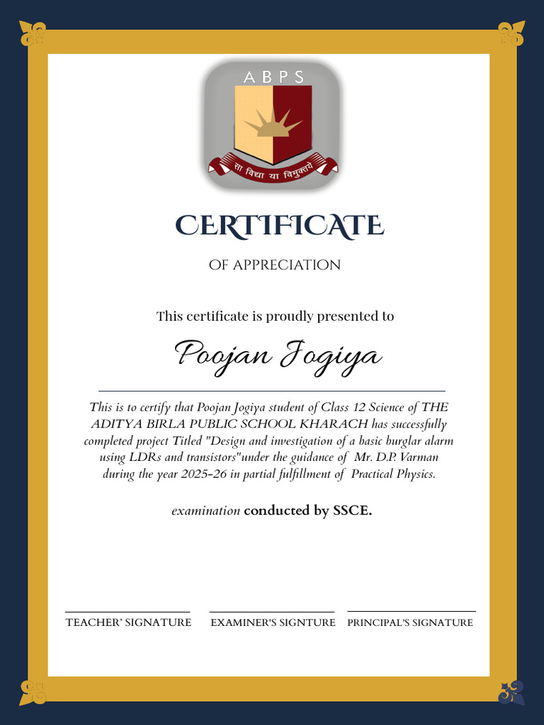 Certificate of Project Completion | PDF