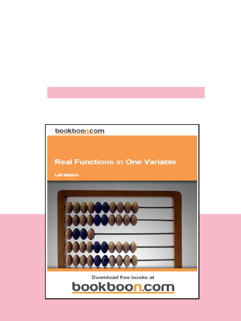 Real Functions In One Variable Calculus 1a Leif Mejlbro Ready to Read ...