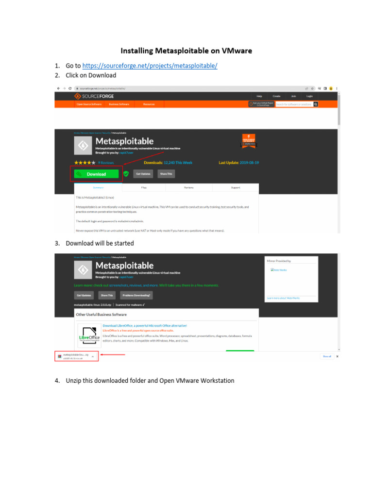 Install Metasploitable on VMware Guide | PDF