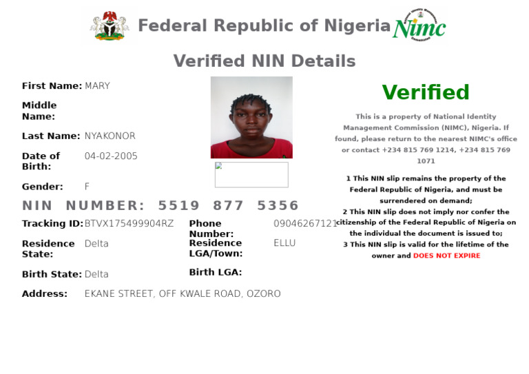 Nin Basic Nyakonor Mary 1755249020 | PDF