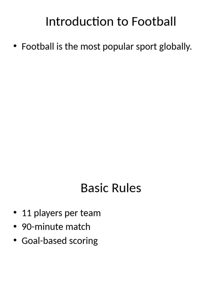 Football Basics: Rules, Players, Benefits | PDF