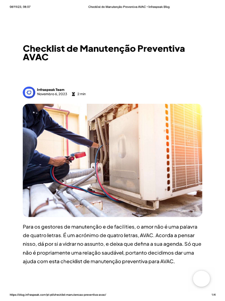 Sistema Avac Check List | PDF