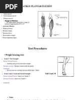 Ankle MMT Grading Techniques | PDF | Foot | Anatomical Terms Of Motion