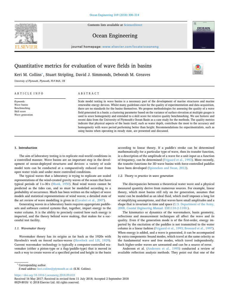 Wave Field Evaluation Metrics in Basins | PDF | Errors And Residuals ...
