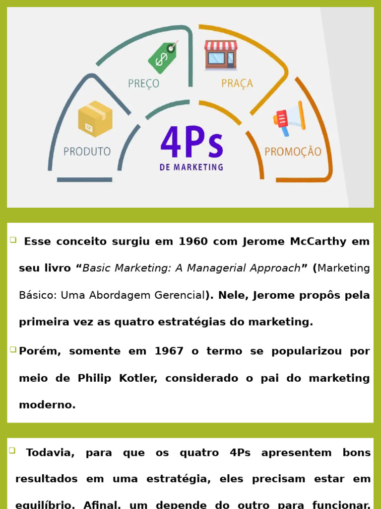 Entendendo os 4Ps do Marketing | PDF | Marketing | Economia de negócios