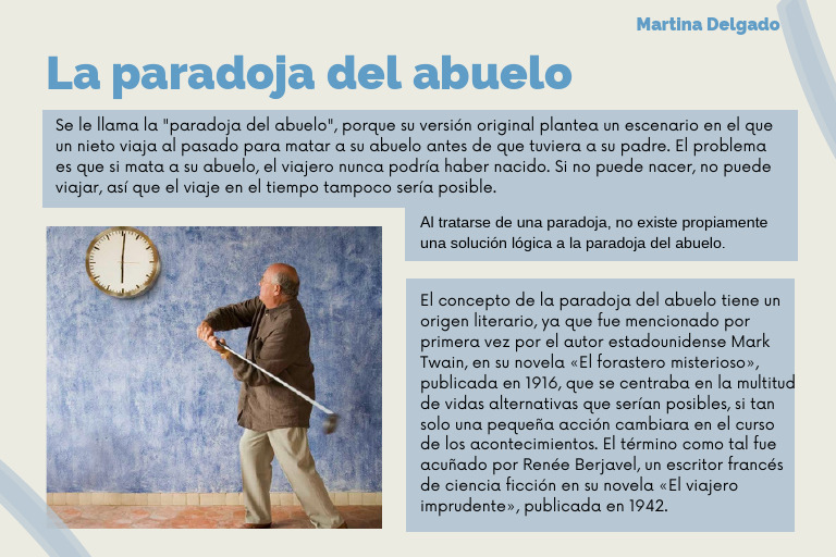 Paradoja del abuelo: viaje en el tiempo | PDF