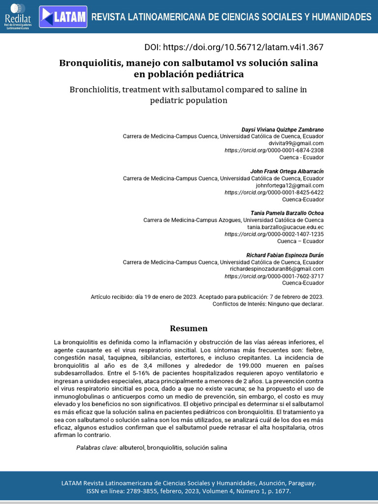 49 Quizhpe+Zambrano+et+al+ (1) LISTO | PDF | Asma | Enfermedades y ...