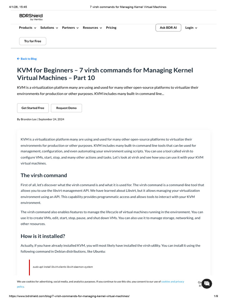 7 Essential virsh Commands for KVM | PDF | Virtual Machine | Virtualization