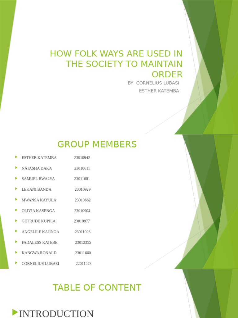 Folkways: Key to Social Order | PDF