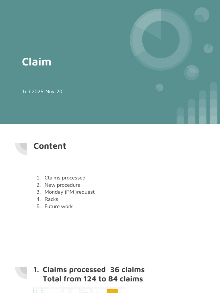 Claims Processing Update and Procedures | PDF