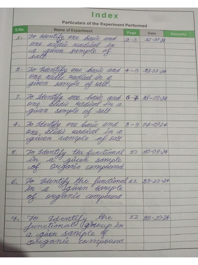 Chemistry Practical | PDF