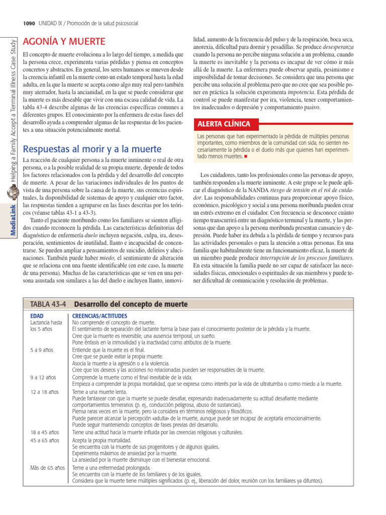 Conceptos de muerte y duelo en enfermería | PDF | Muerte | Cuidados ...