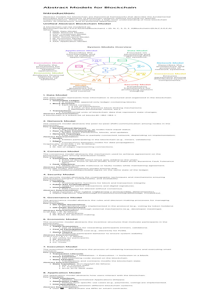 Abstract Blockchain Models Explained | PDF | Computing | Computer ...