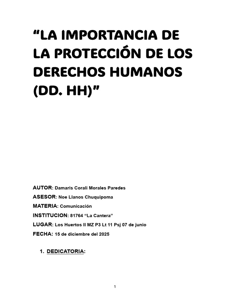 Importancia de los Derechos Humanos | PDF | Derechos humanos ...