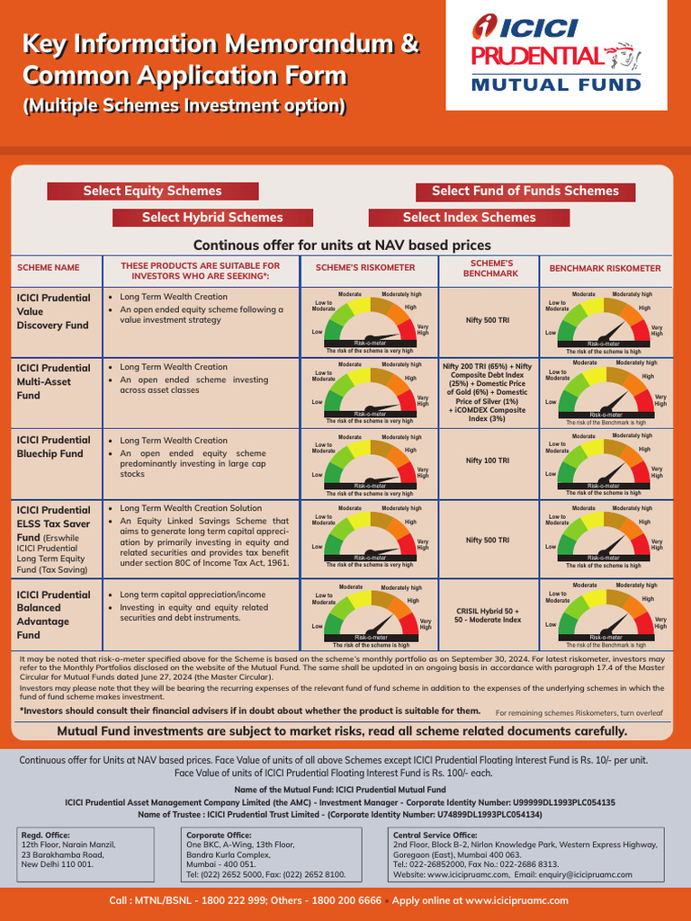 ICICI Prudential Common Application Form | PDF | Mutual Funds ...