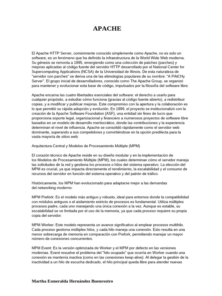 Introducción al Servidor Apache HTTP | PDF | Servidor HTTP Apache ...