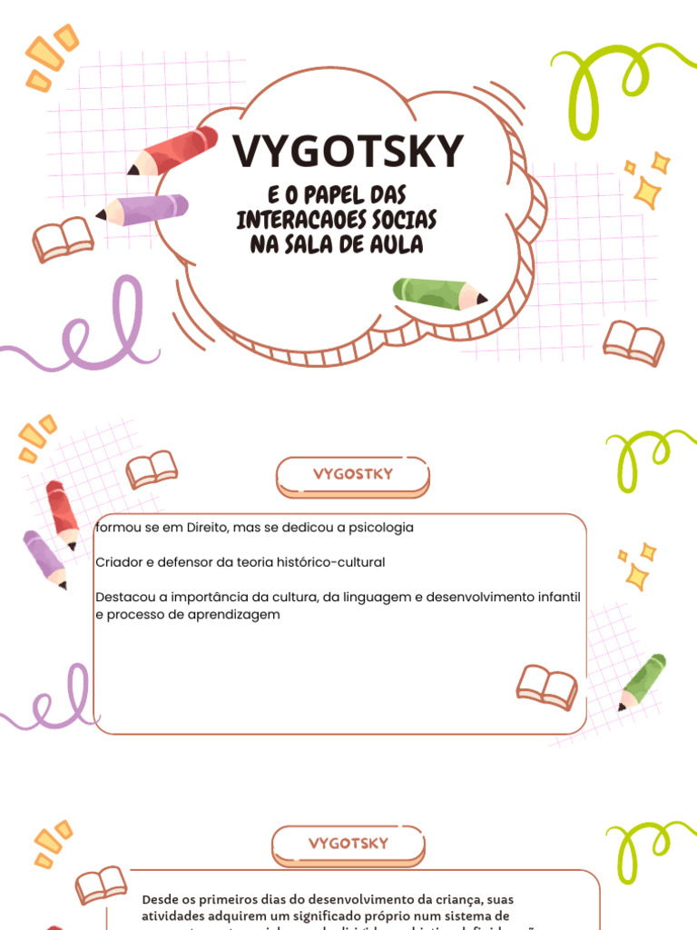 Interações Sociais na Aprendizagem Vygotsky | PDF | Aprendizado ...
