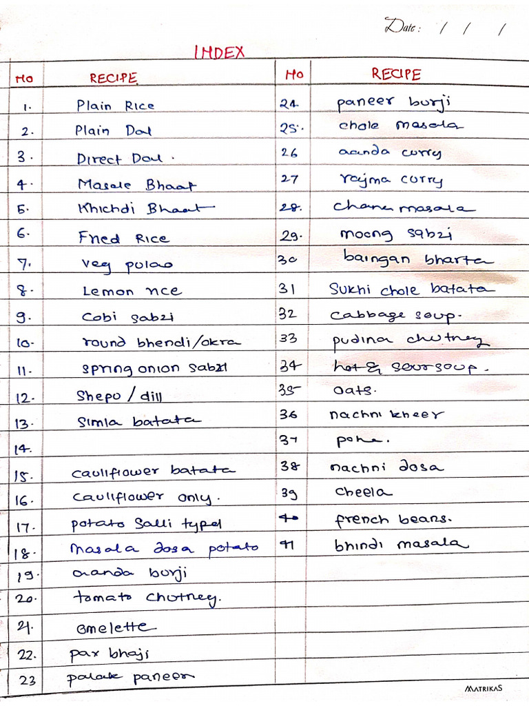 Recipe | PDF