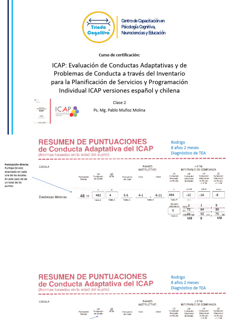 Evaluación ICAP para TEA en Niños | PDF | Autismo | Sicología