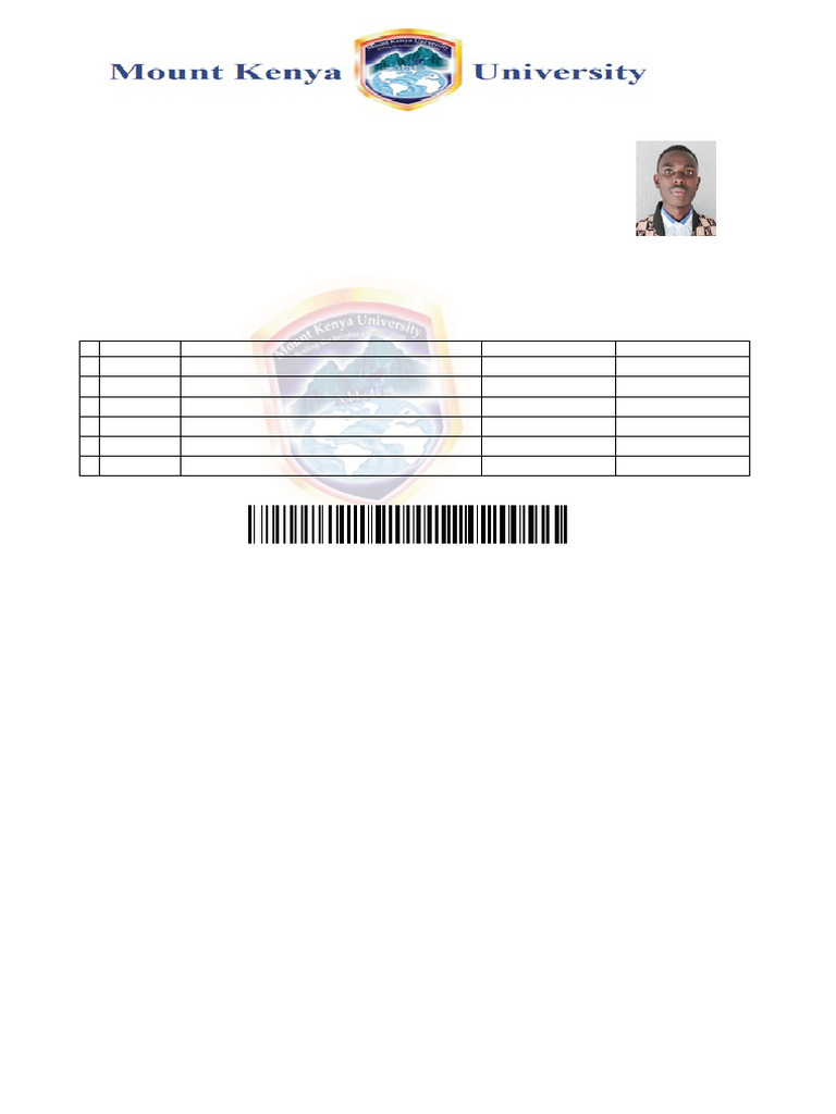 Examination Attendance Card - BEDA 2025/2026 | PDF