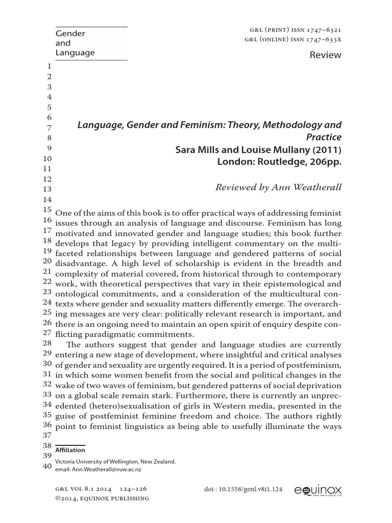 Language, Gender, and Feminism Review | PDF | Gender Studies | Feminism