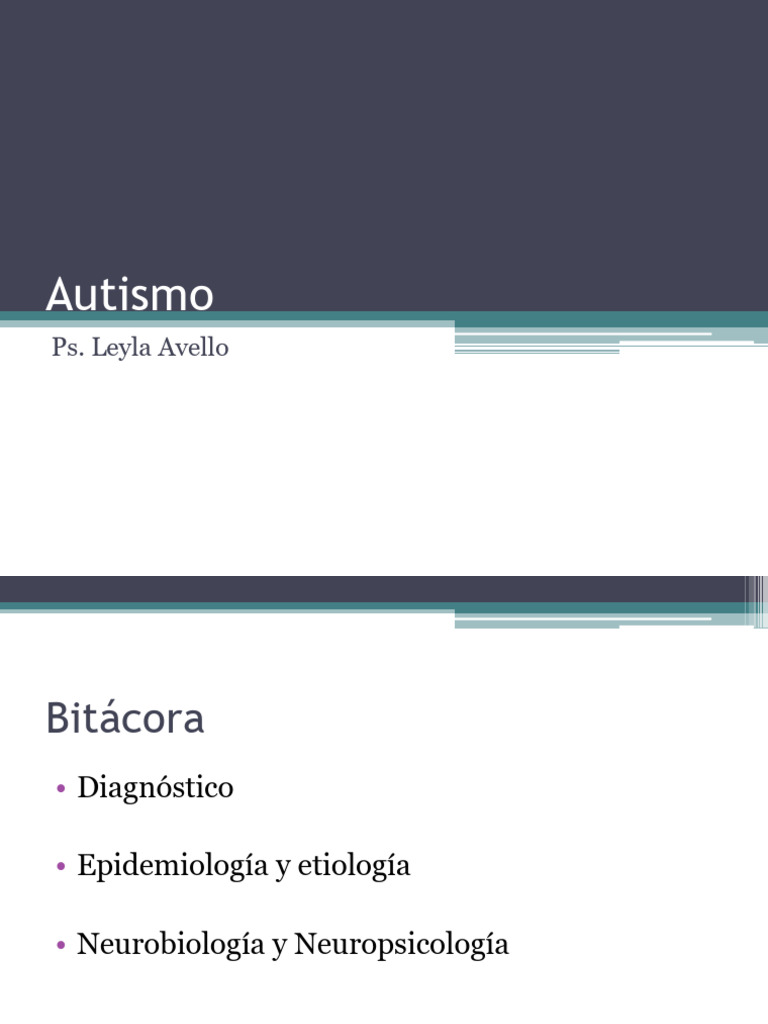 Diagnóstico y Tratamiento del Autismo | PDF | Autismo | Ciencias del ...